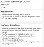 Free 1-Year Zee5 Premium Subscription Offer - Flipkart Supercoin 1 Year Zee5 Offers